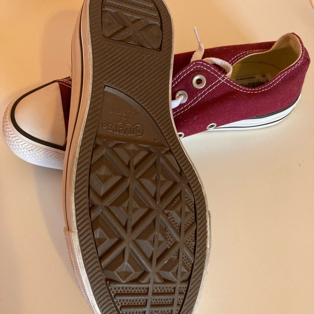 Burgundy Converse Sneakers